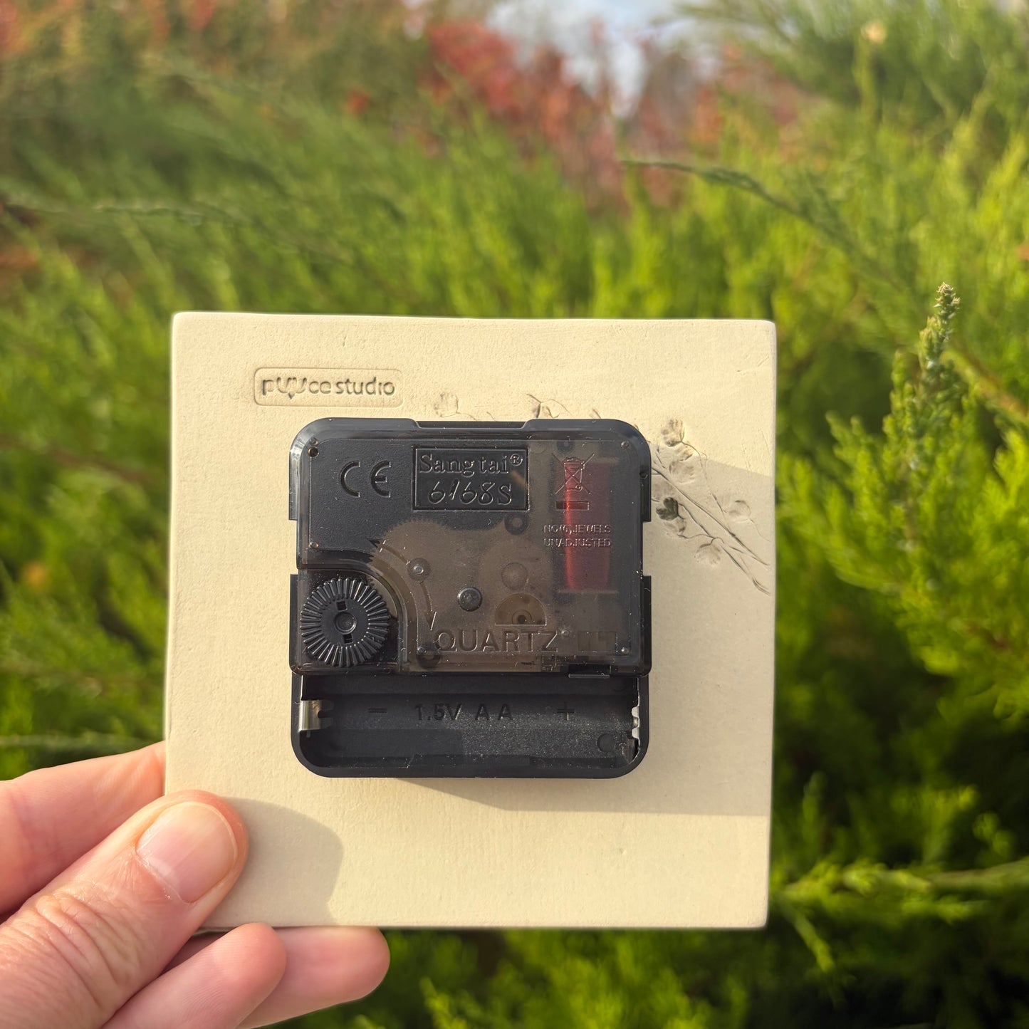 Nature-inspired ceramic clock