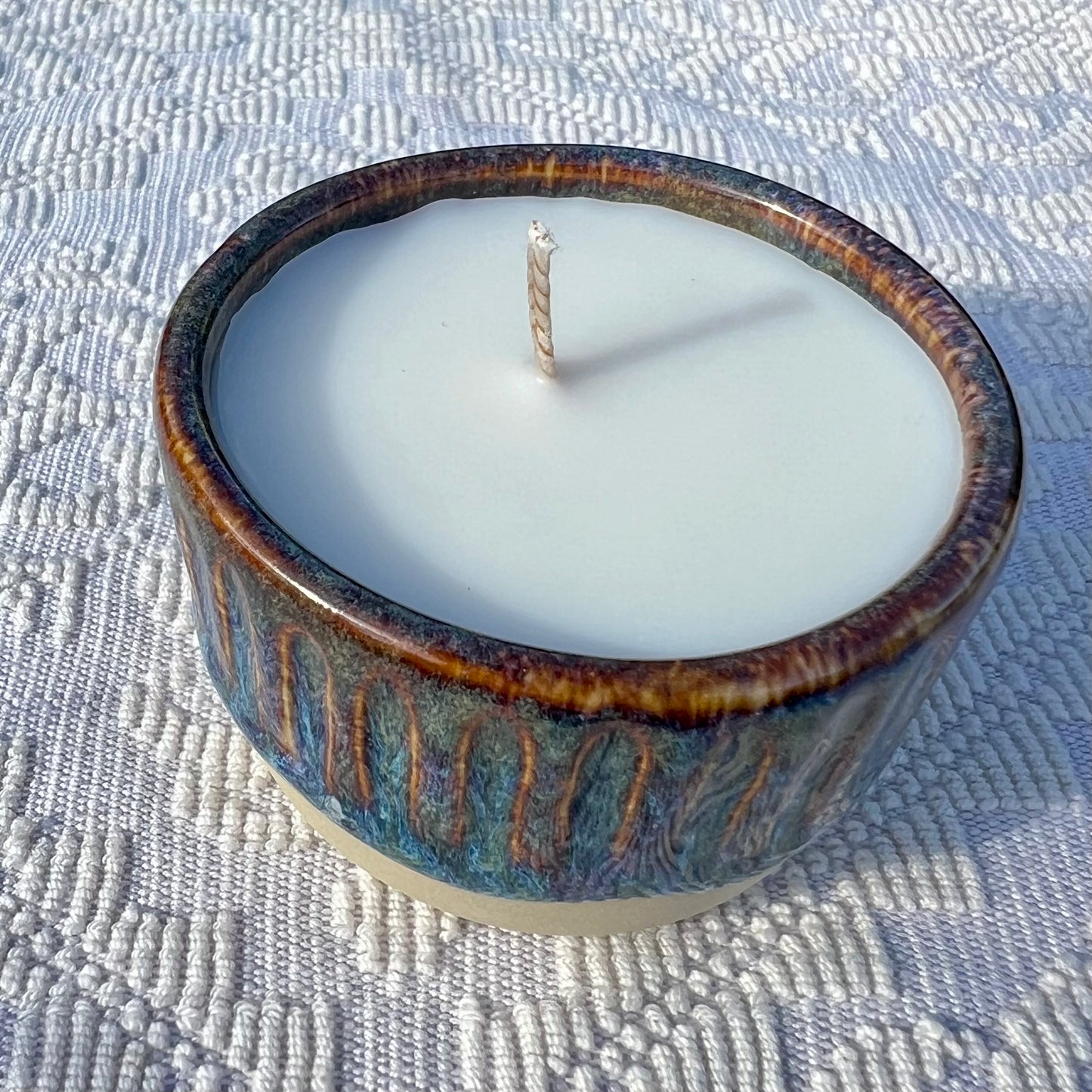 Small ceramic candle
