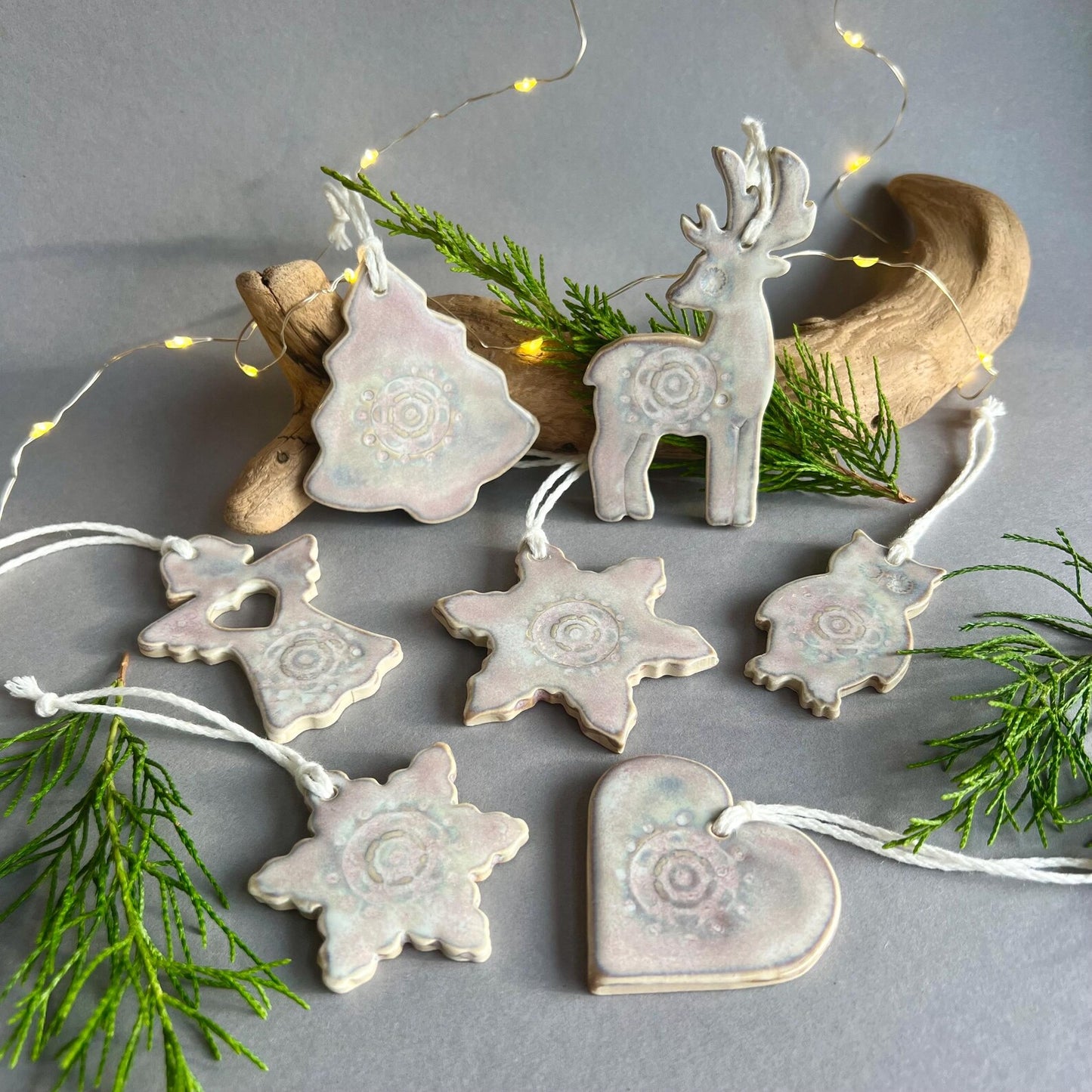 Keramikas rotājumu komplekts