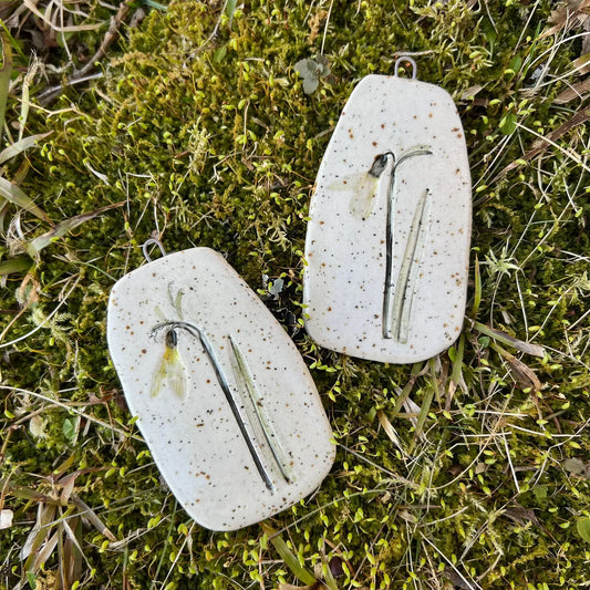 Keramikas Sienas Dekoru Komplekts Sniegpulkstenītes
