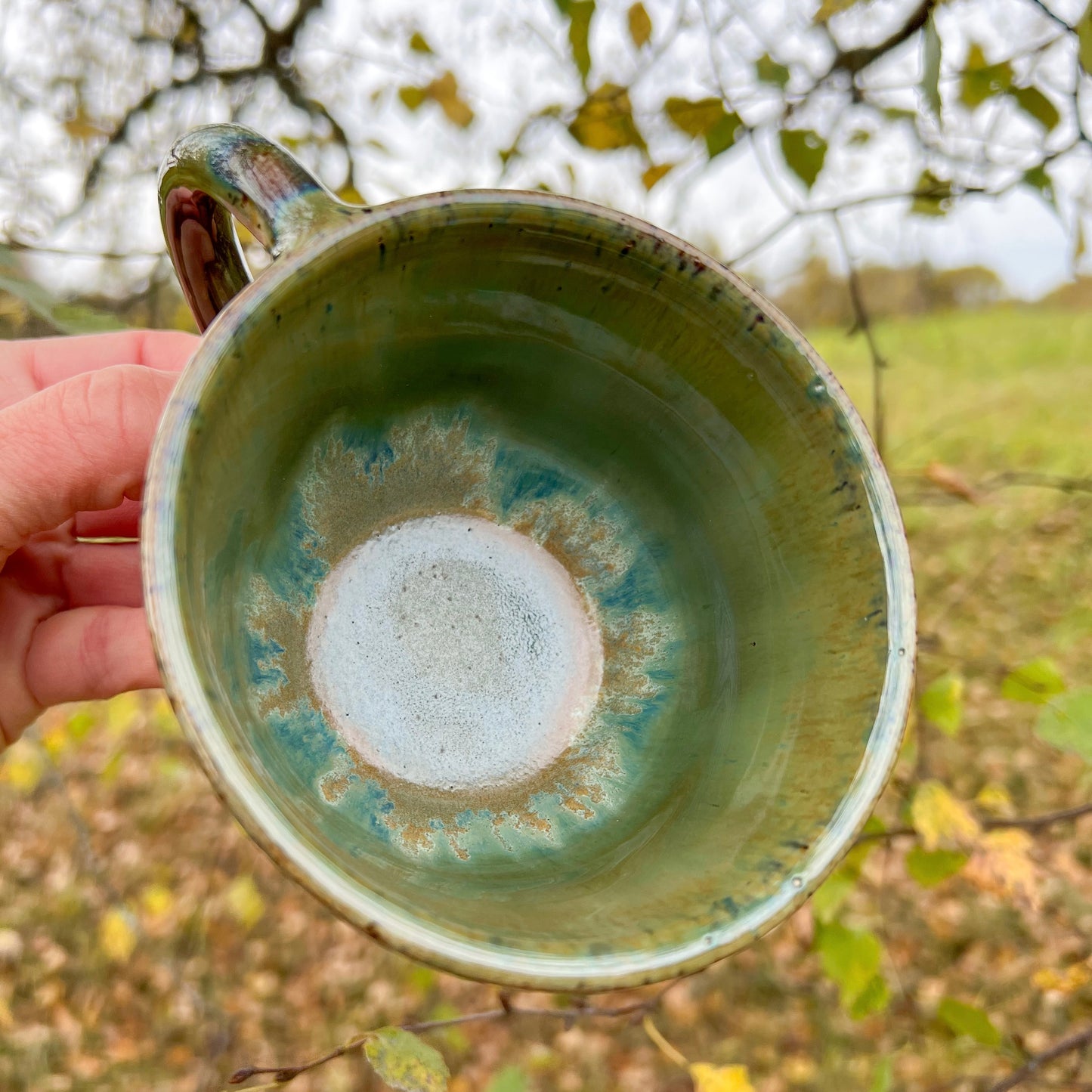 Cup and Saucer set Green Sage