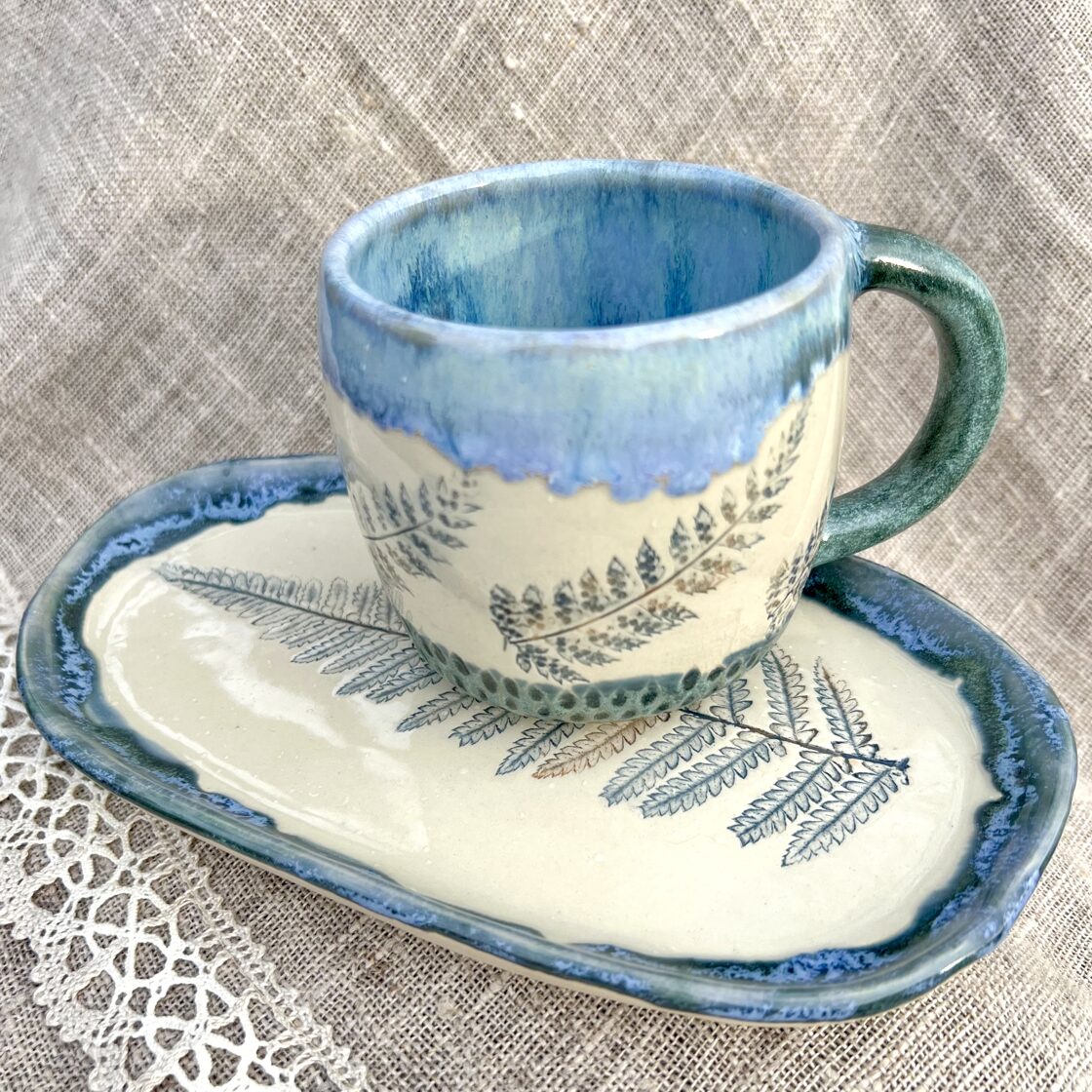 Uzkodu šķīvis Zilā Paparde