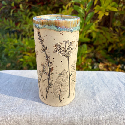 Rustic vase with Ferns