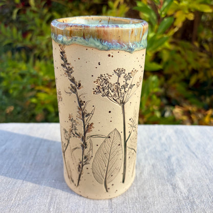 Rustic vase with Ferns