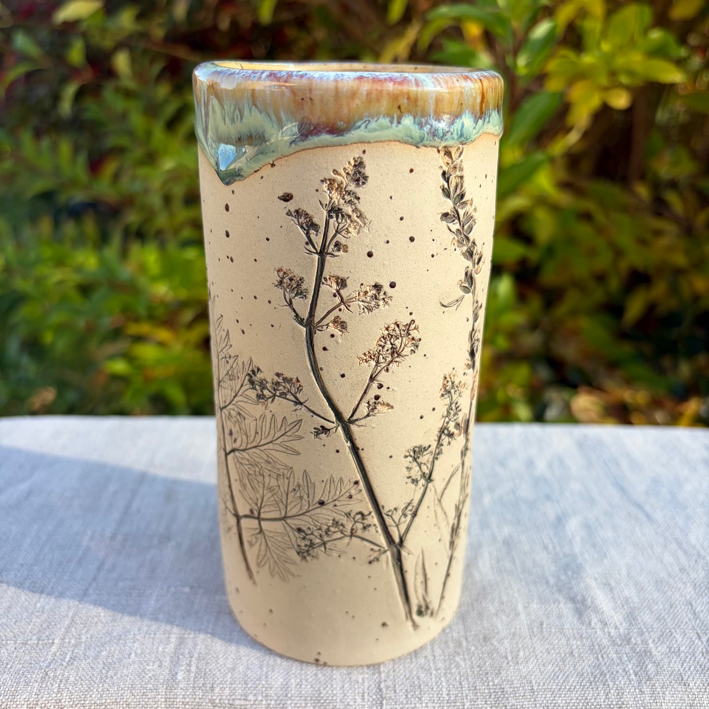 Rustic vase with Ferns