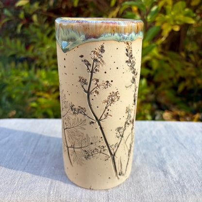 Rustic vase with Ferns