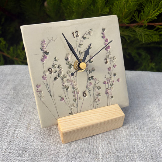 Nature-inspired ceramic clock