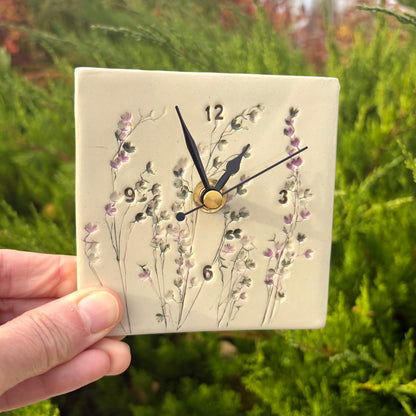 Nature-inspired ceramic clock