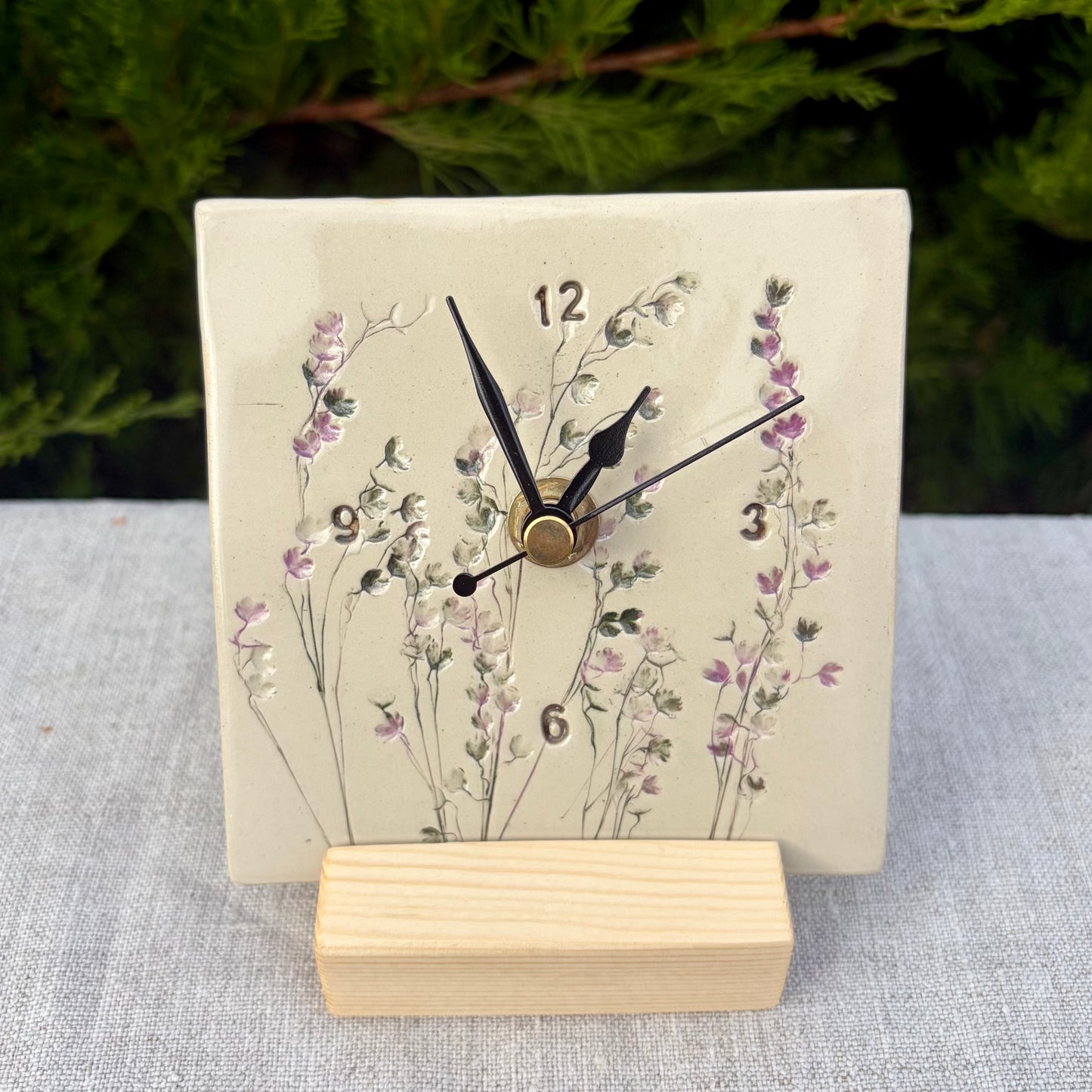 Nature-inspired ceramic clock