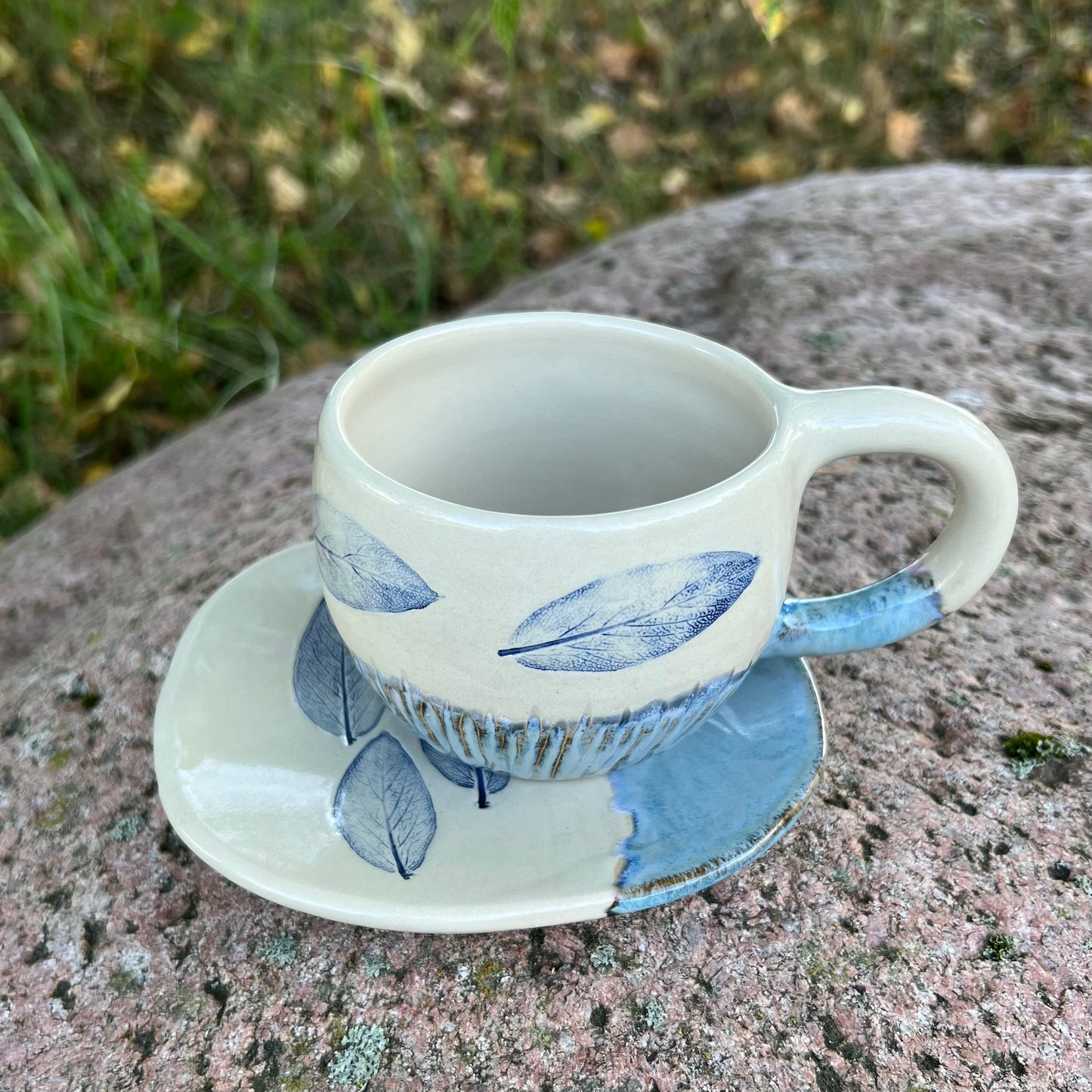 Cup and Saucer set Sage