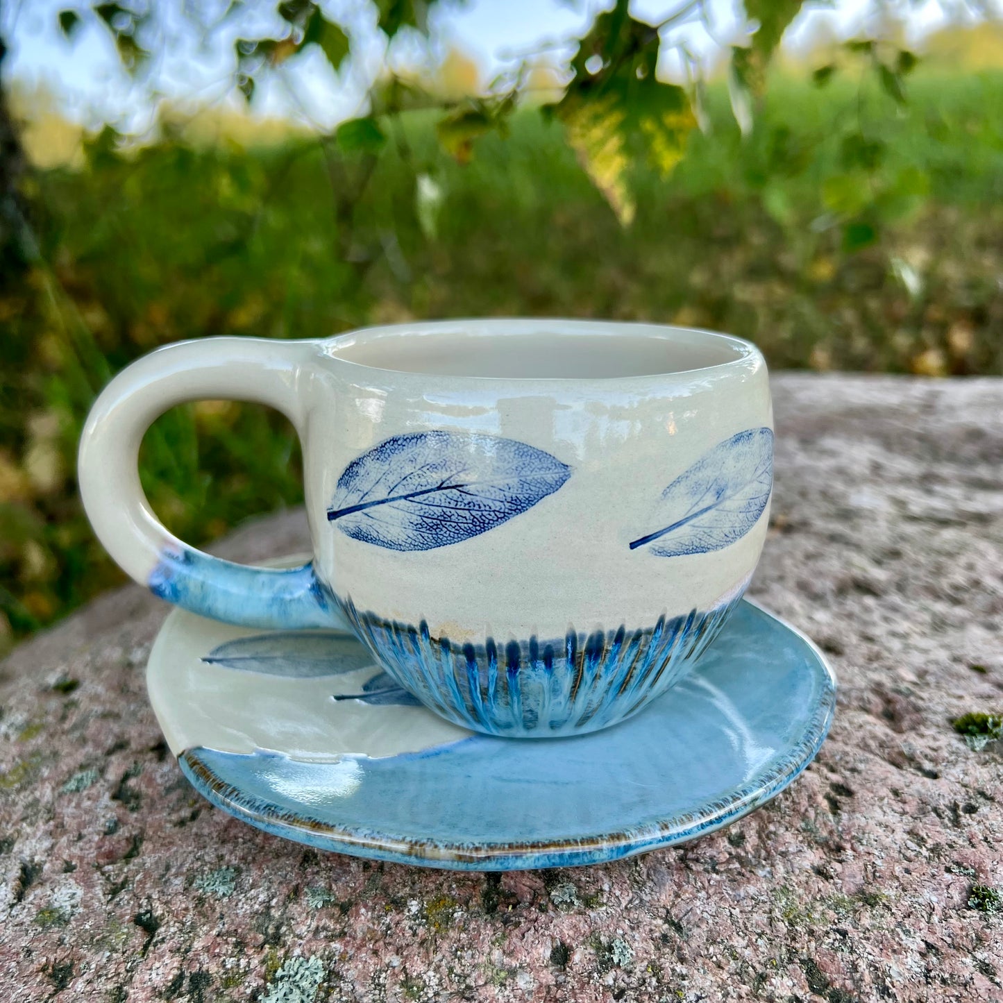 Cup and Saucer set Sage