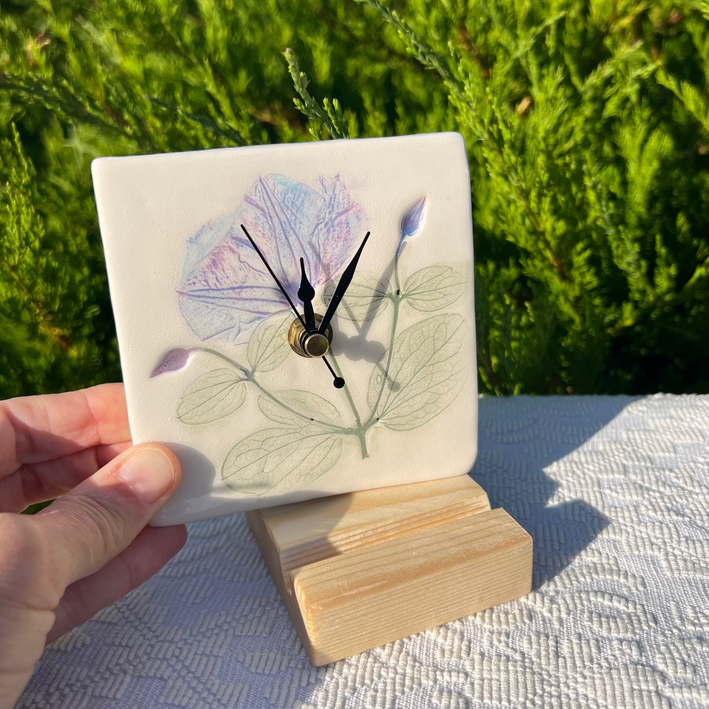 Nature-inspired ceramic clock