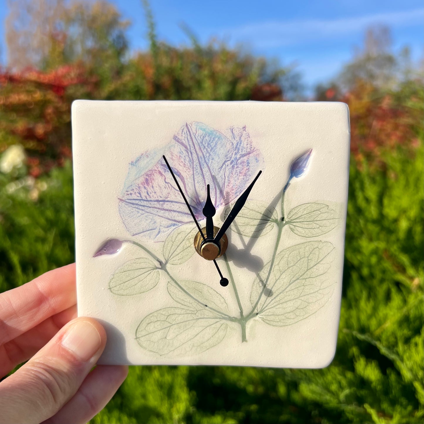 Nature-inspired ceramic clock