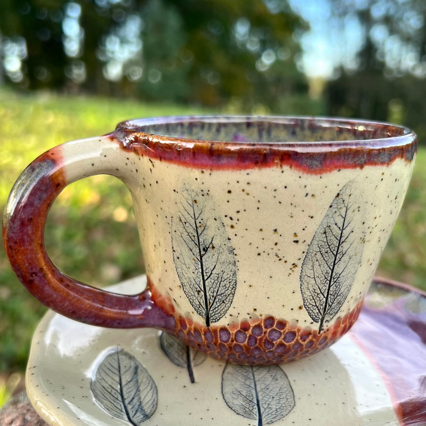 Cup and Saucer set Autumn