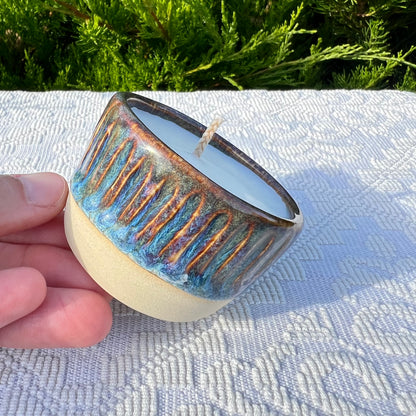 Small ceramic candle