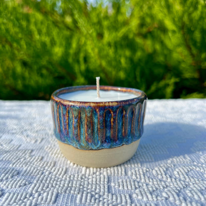 Small ceramic candle
