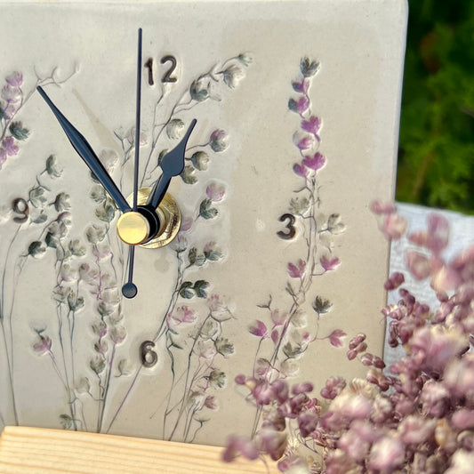 Nature-inspired ceramic clock