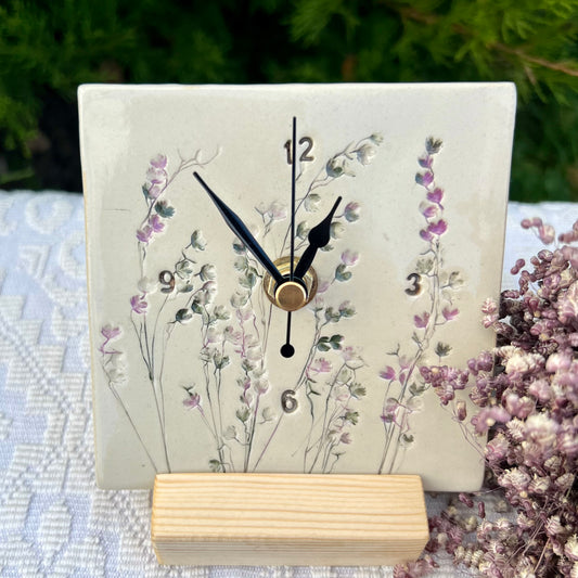 Nature-inspired ceramic clock