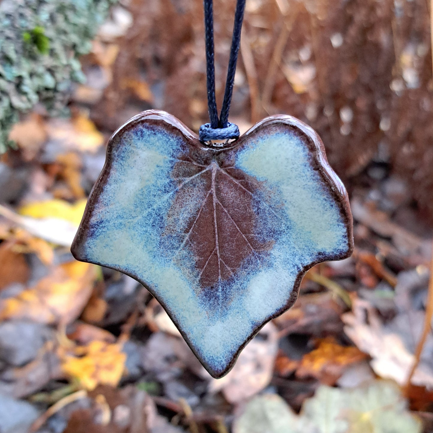 Ceramic Pendant Leaf Charm