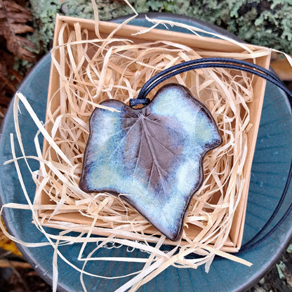 Ceramic Pendant Leaf Charm