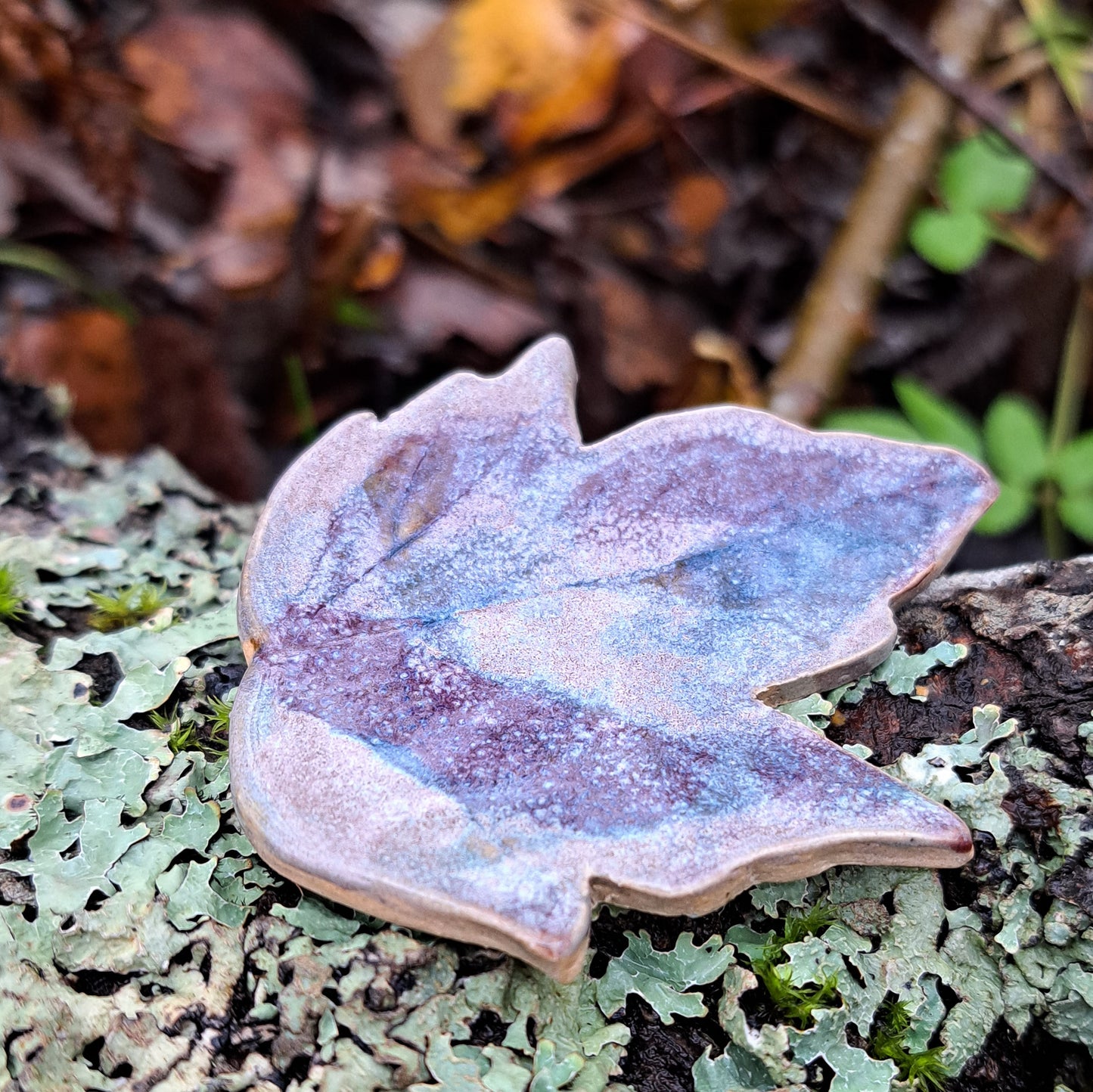 Ceramic Leaf Brooch 1