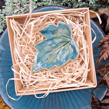 Ceramic Leaf Brooch 2