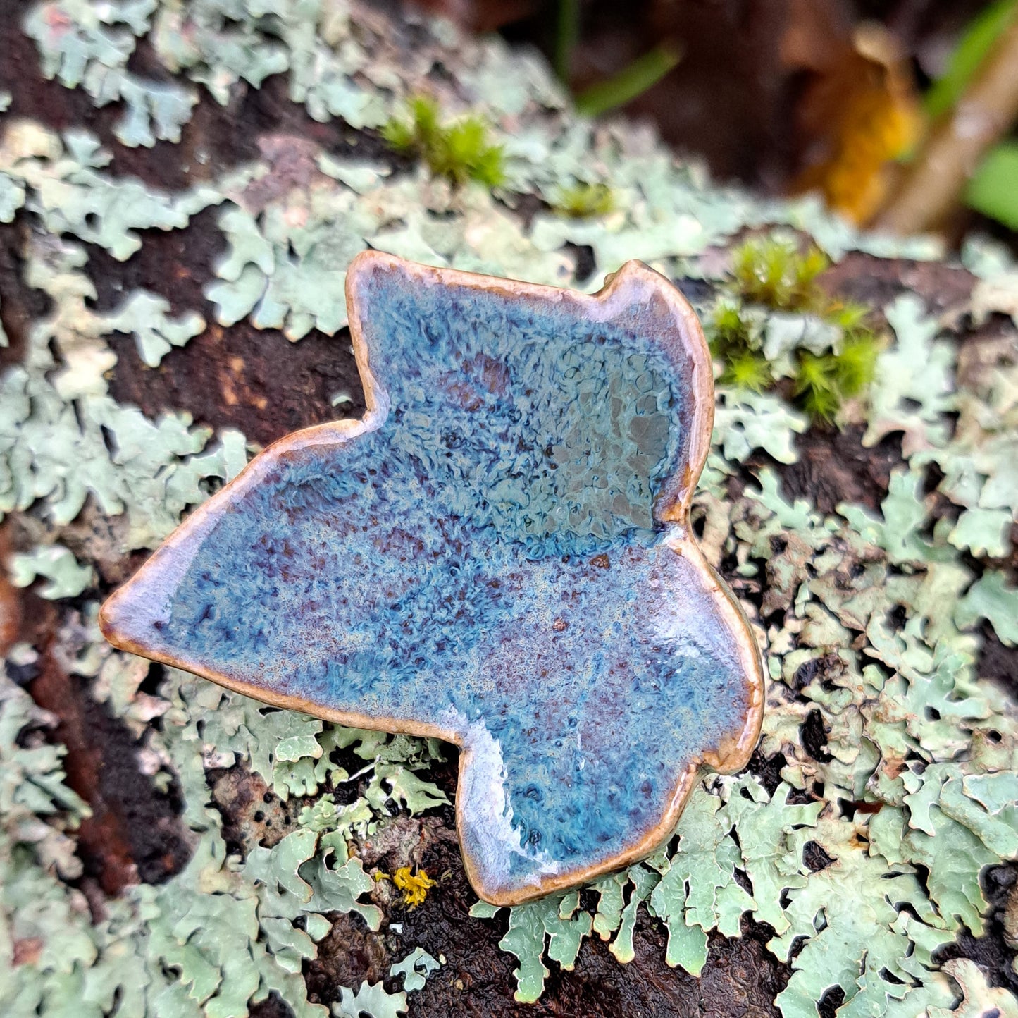 Ceramic Leaf Brooch 3