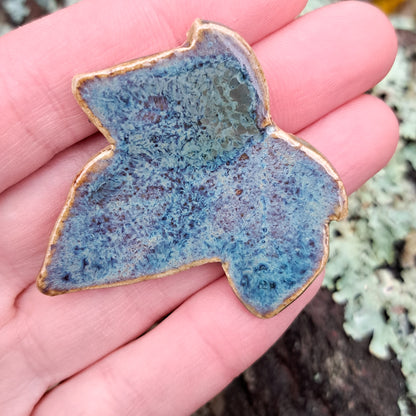 Ceramic Leaf Brooch 3