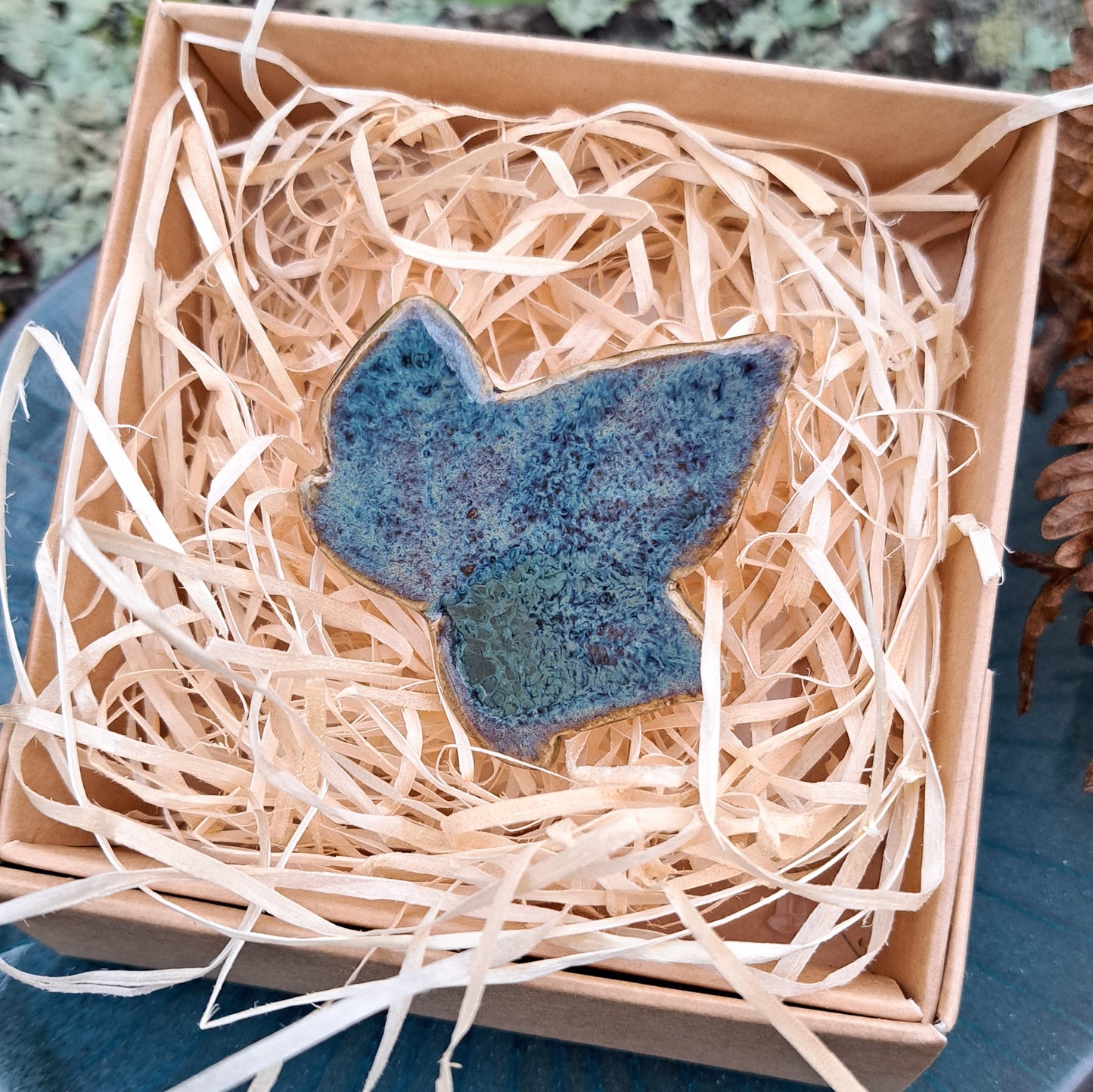 Ceramic Leaf Brooch 3