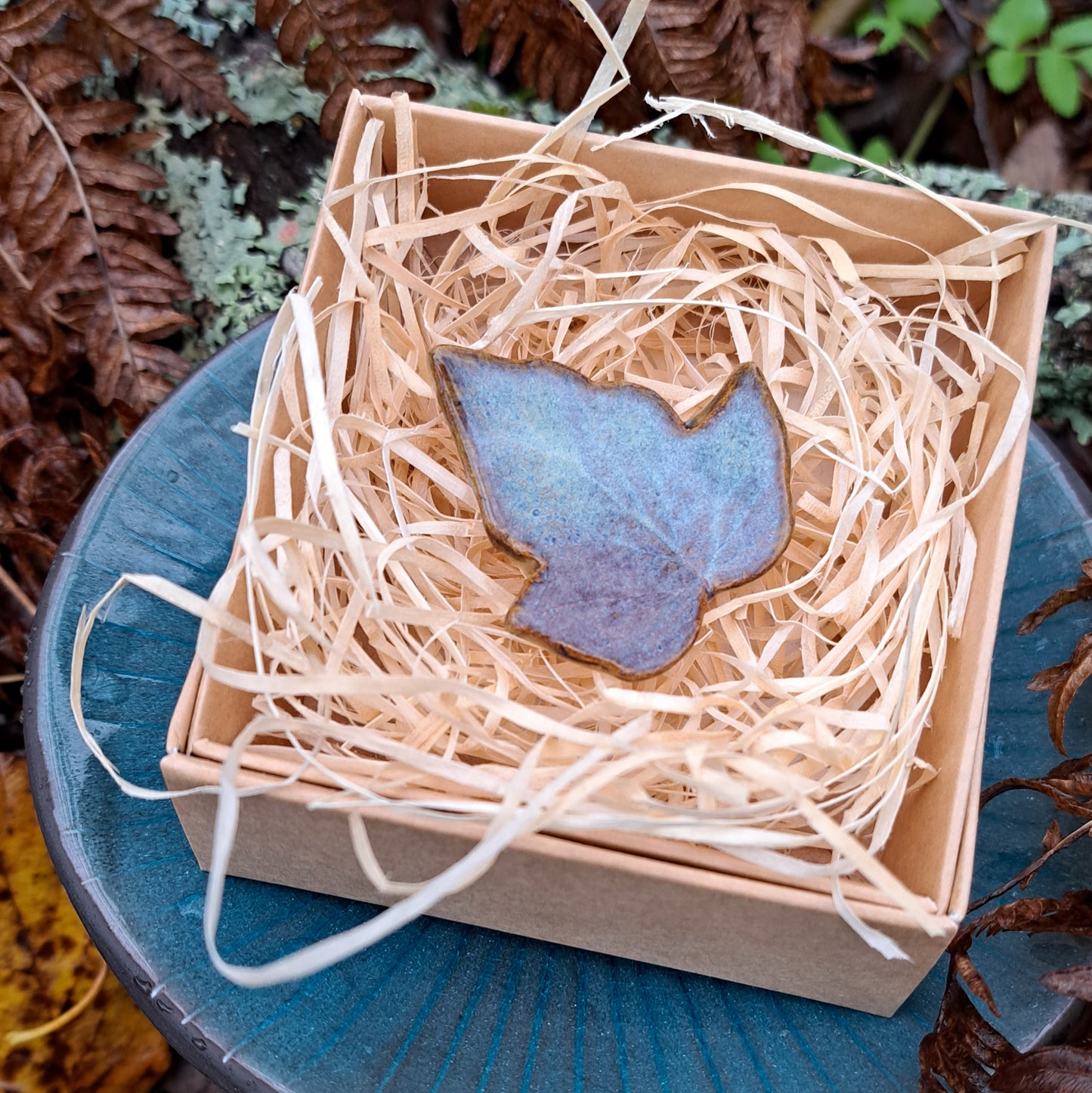 Ceramic Leaf Brooch 4