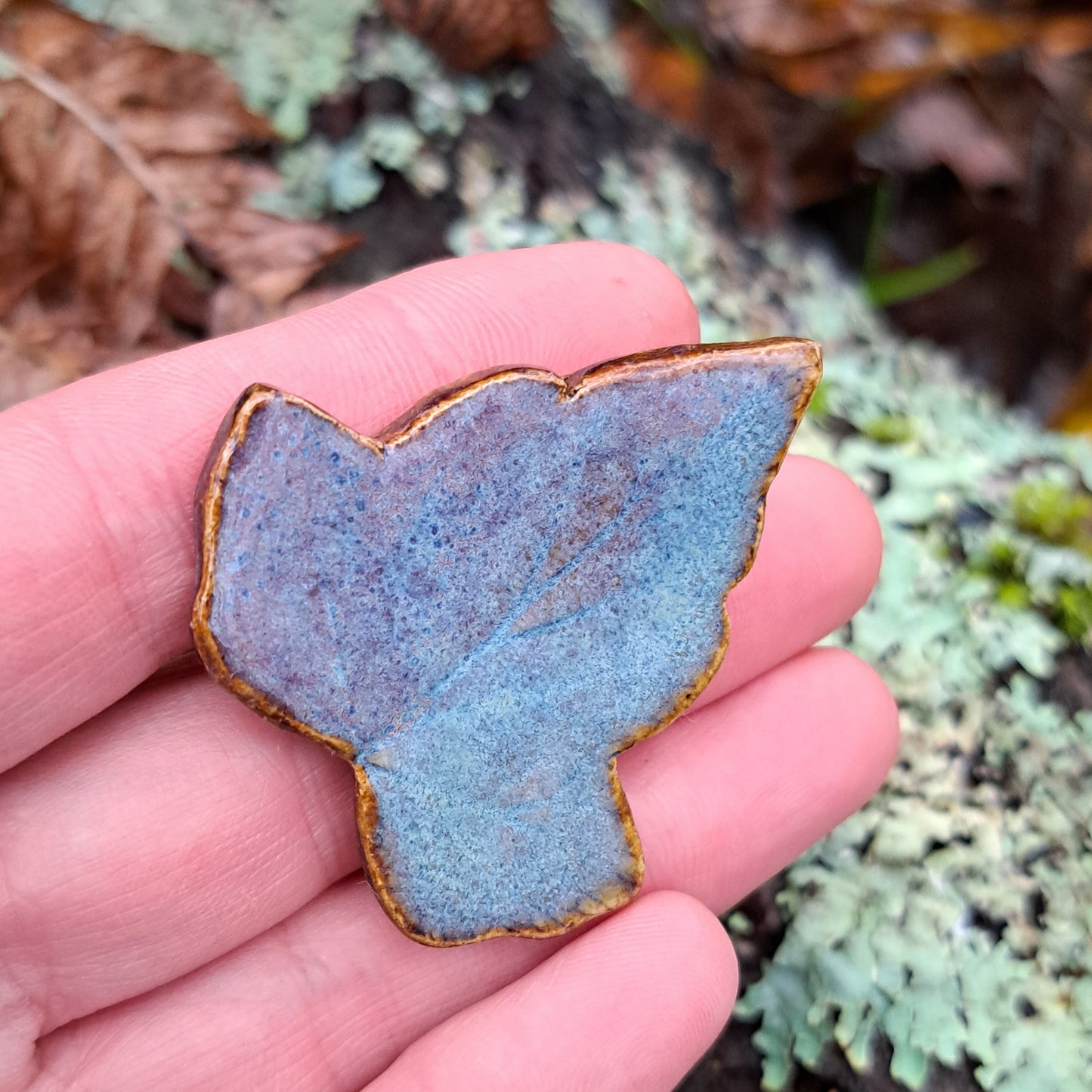 Ceramic Leaf Brooch 4