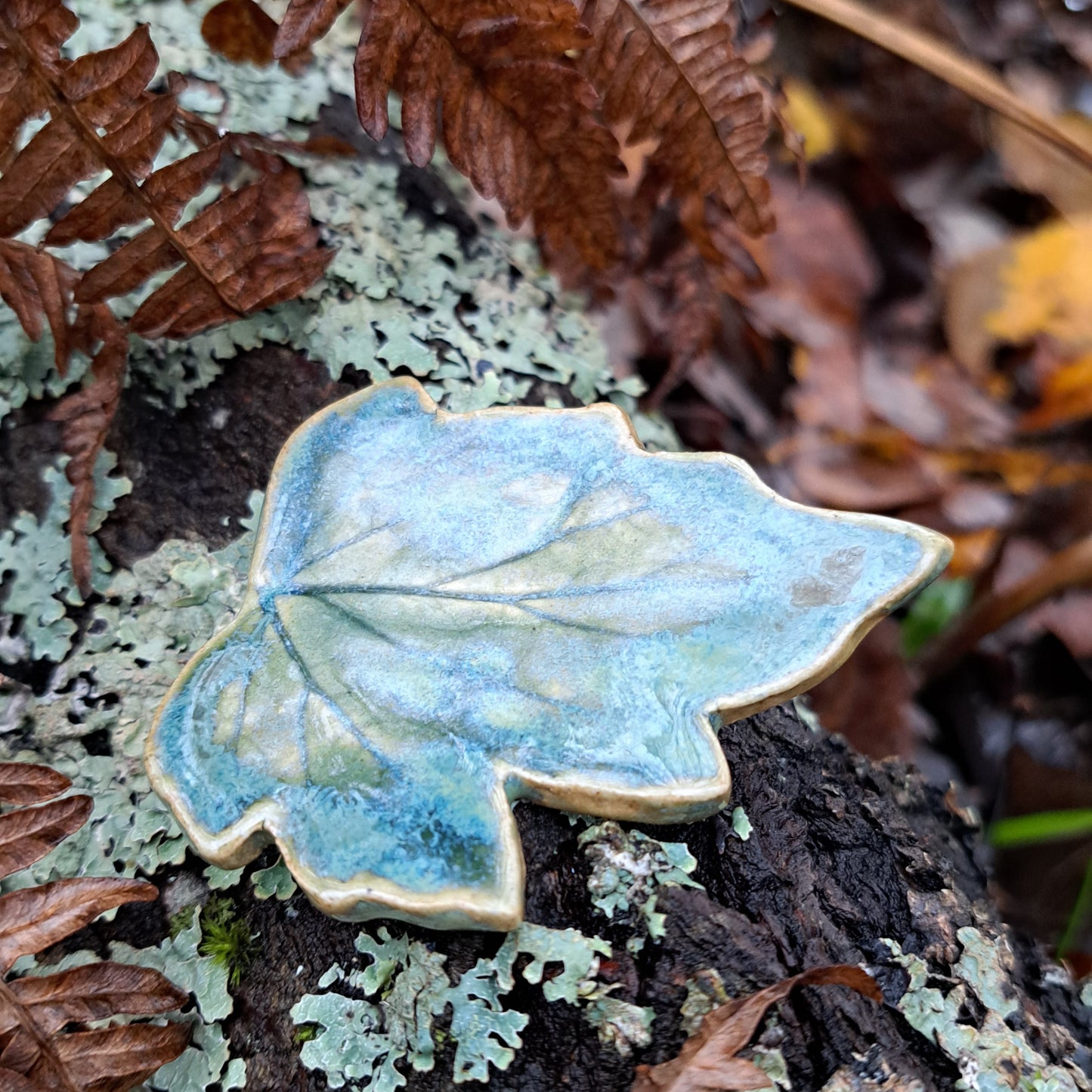 Ceramic Leaf Brooch 2