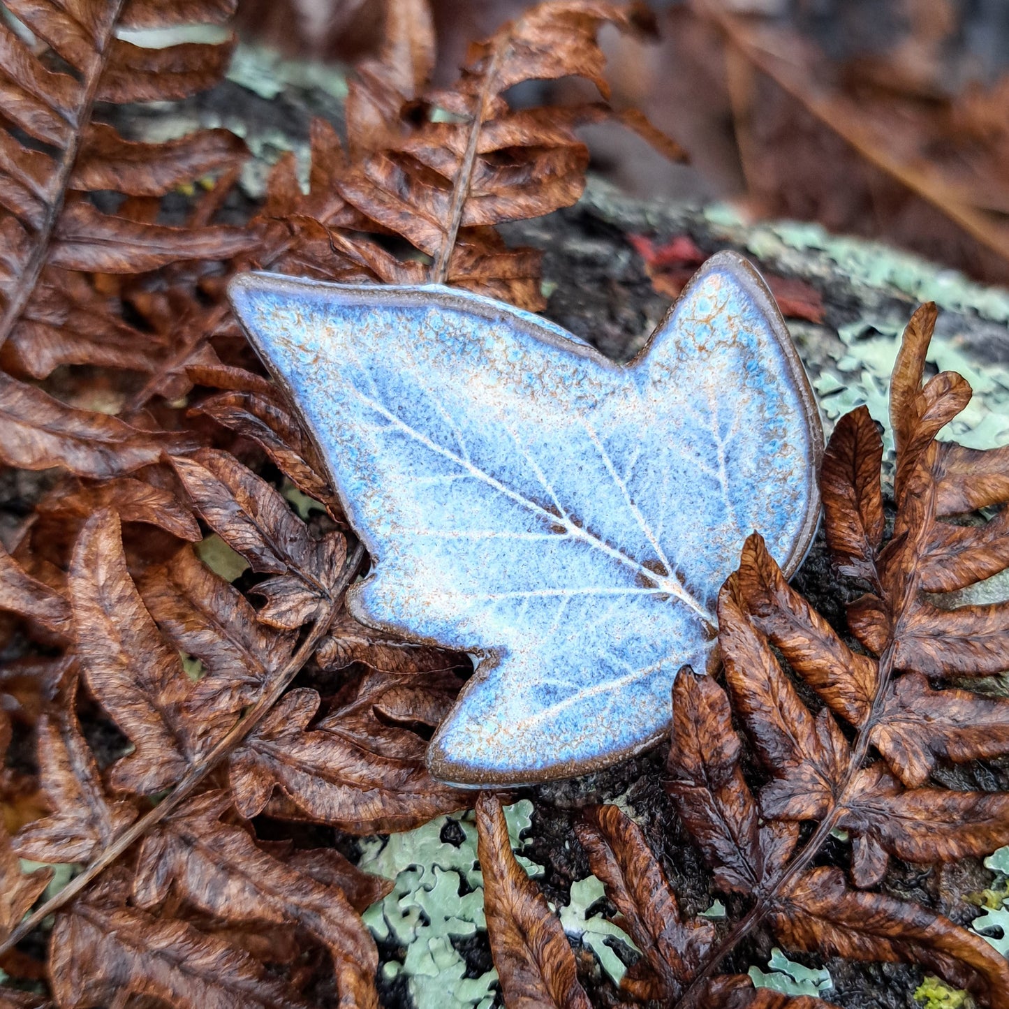 Ceramic Leaf Brooch 12