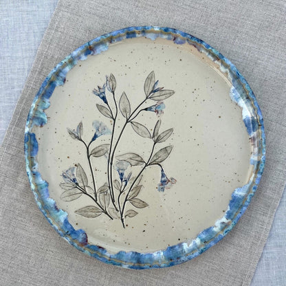 Šķīvis Zilie ziedi