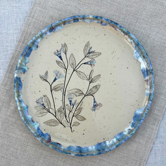 Šķīvis Zilie ziedi