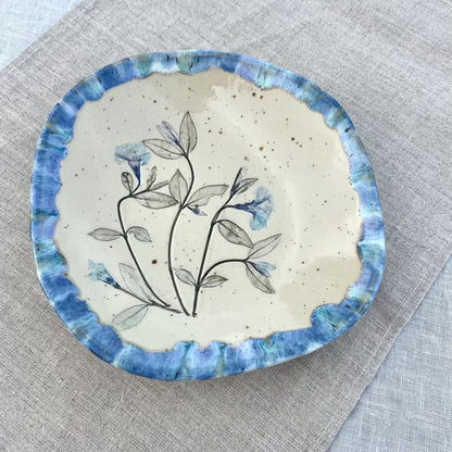 Lēzena bļoda Zilie ziedi