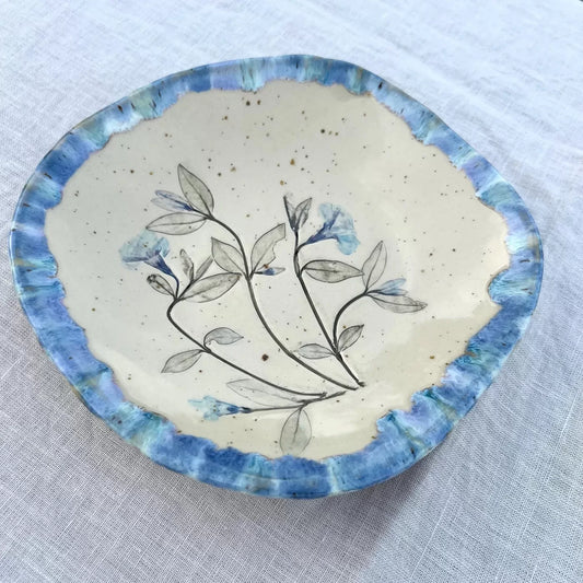 Lēzena bļoda Zilie ziedi