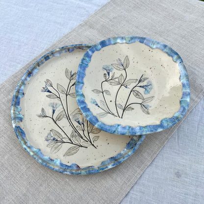 Šķīvis Zilie ziedi