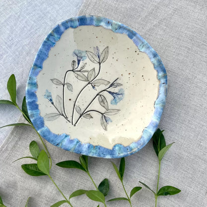 Lēzena bļoda Zilie ziedi