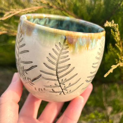 Glāzīte ar papardēm