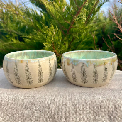 Bļodiņu komplekts ar papardītēm