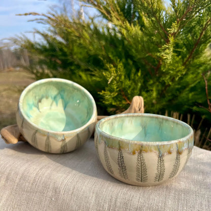 Bļodiņu komplekts ar papardītēm