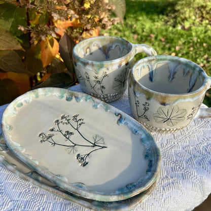 Botanical Cup and saucer with Lady’s-mantle Imprint