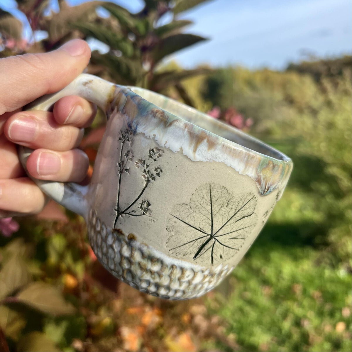 Botanical Cup and saucer with Lady’s-mantle Imprint