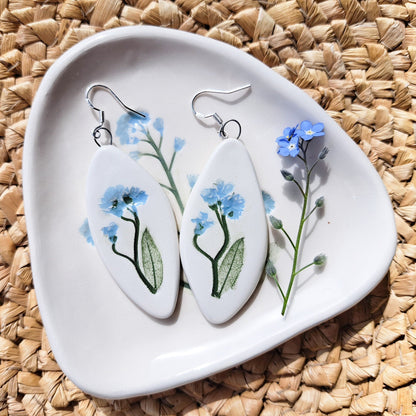 Earrings  Forget-Me-Not Long