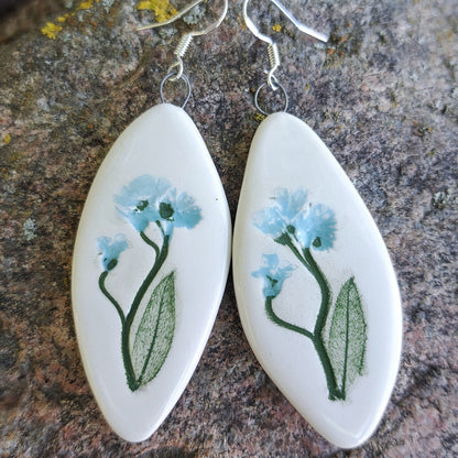 Earrings  Forget-Me-Not Long