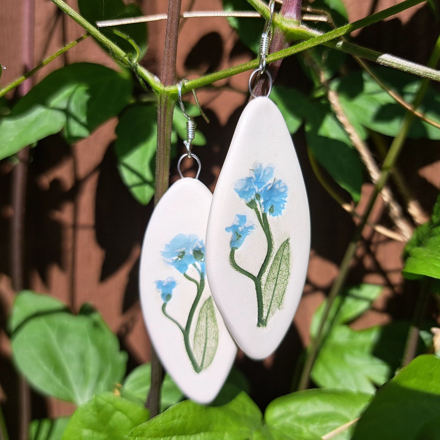 Earrings  Forget-Me-Not Long